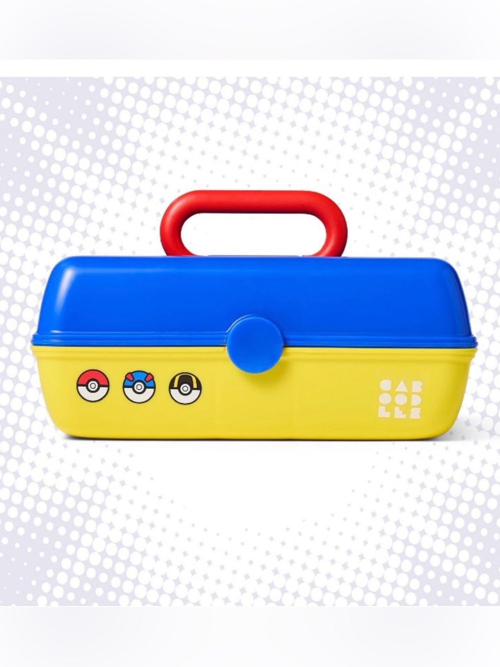 Pokémon x Target x Caboodles Blue & Yellow Carry Case with Red Handle